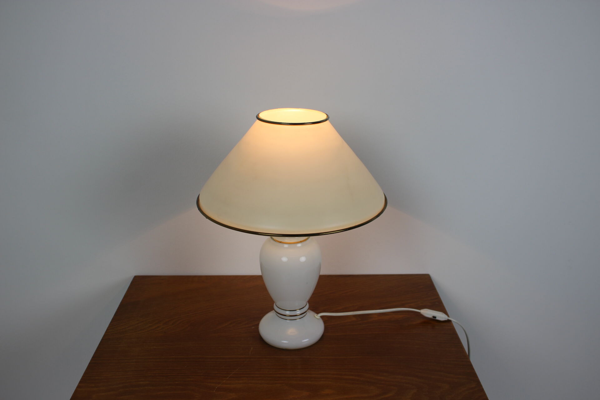 Mid-century Glass table lamp, 1970's.