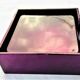 LOT of 6 purple lacquered coasters with their box around 1970