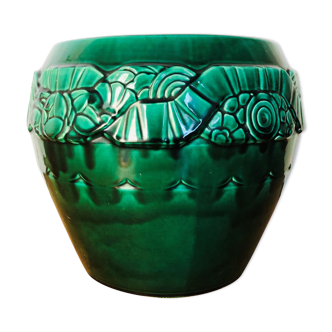 Large Art Deco ceramic pot cover