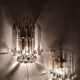 Paire de lampes en cristal. Italie, années 1970.