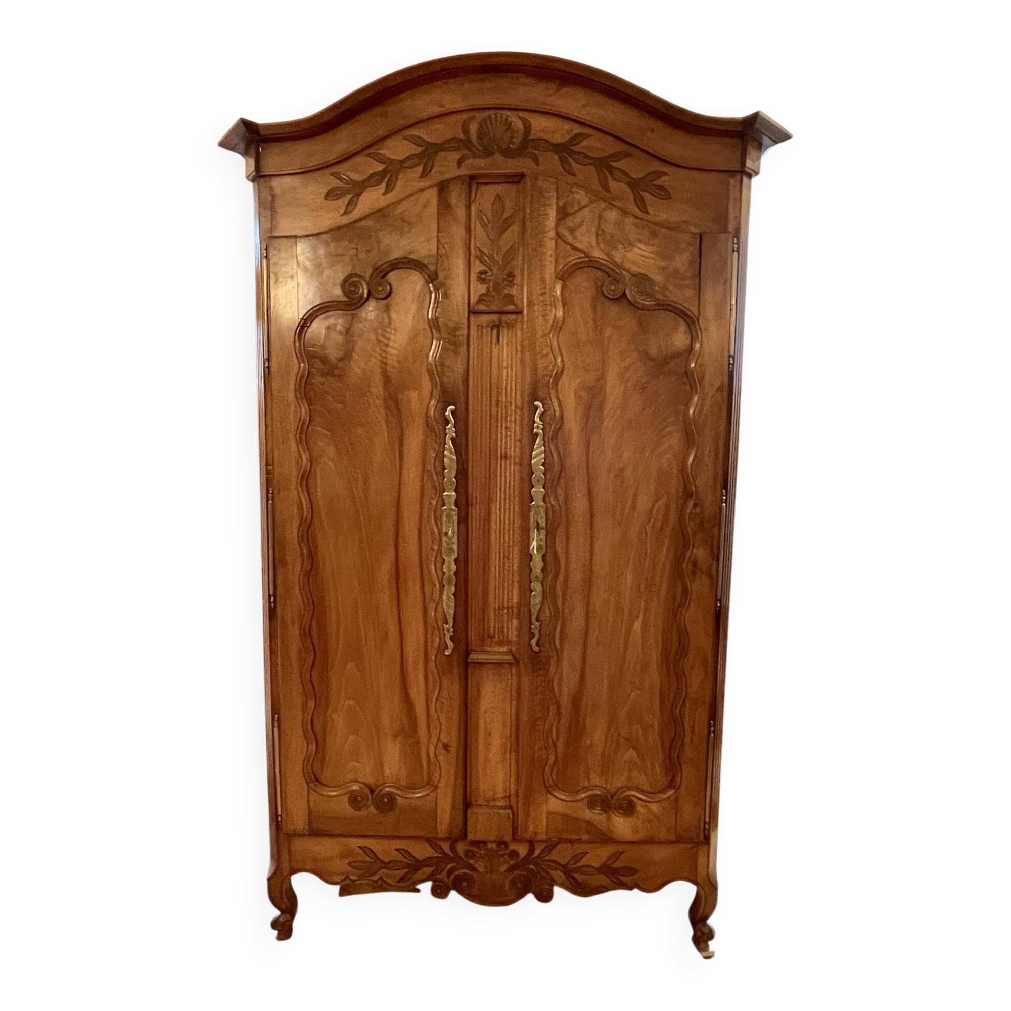 19th-century Vendée wedding armoire in walnut