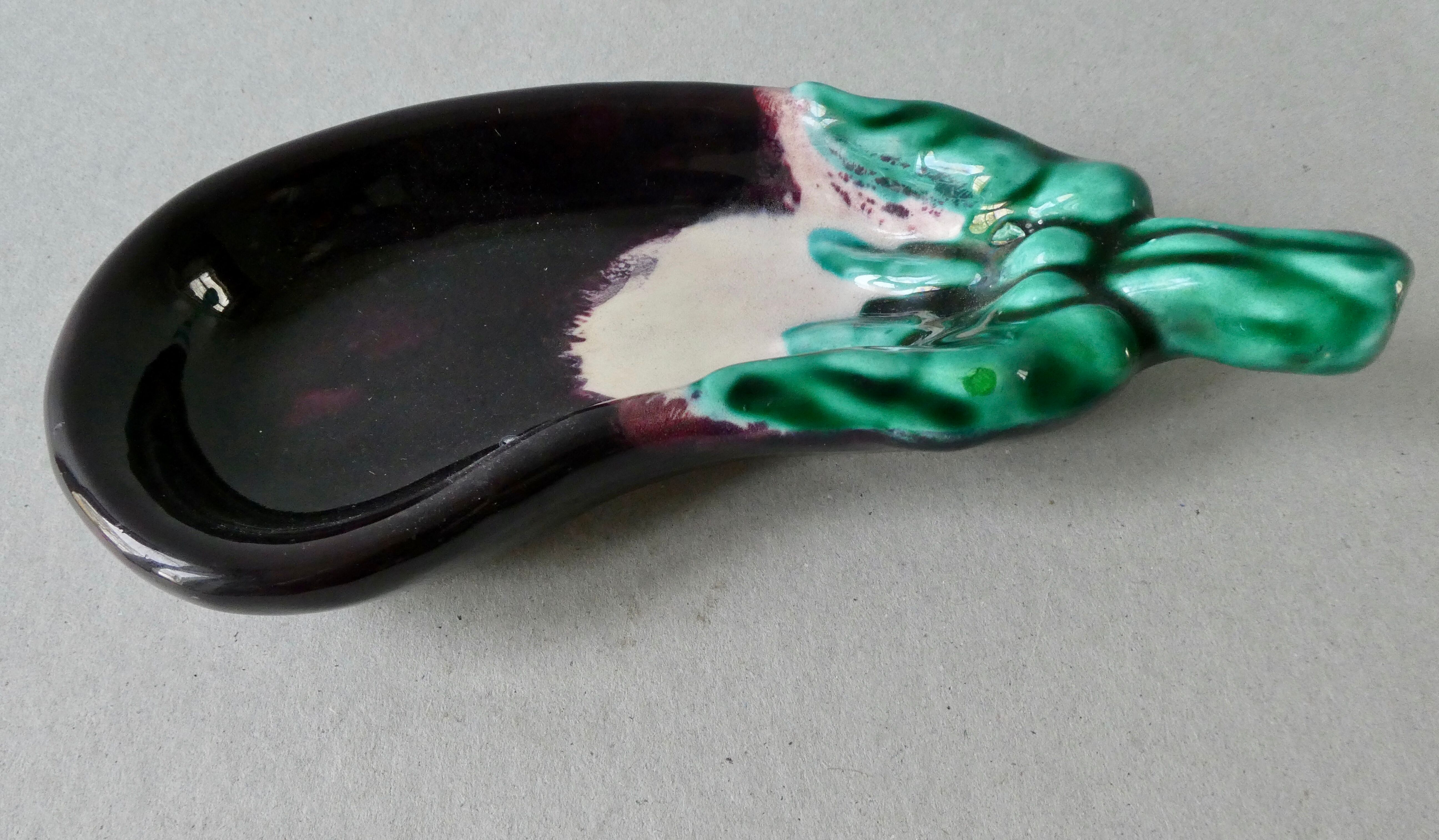 Butter in dabbling, eggplant, A Ferlay Vallauris