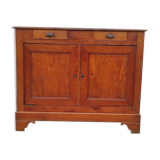 Old Parisian buffet in rustic oak 2 drawers 2 doors vintage country storage unit
