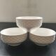 Set of 3 white slip bowls