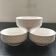 Set of 3 white slip bowls