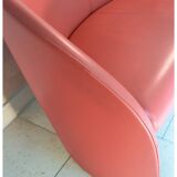 Canapé Massimo and Lella Vignelli, cuir corail 80's