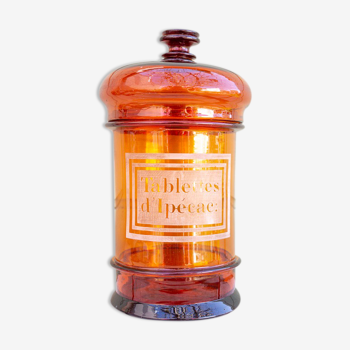 Brown glass pharmacy jar