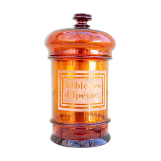 Brown glass pharmacy jar