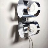 Aplique de pared metálico "Space Age". España, 1970s.