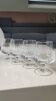 Lot 4 Glasses Cognac/Brandy. Trapezoidal. Drop/diamond point patterns.