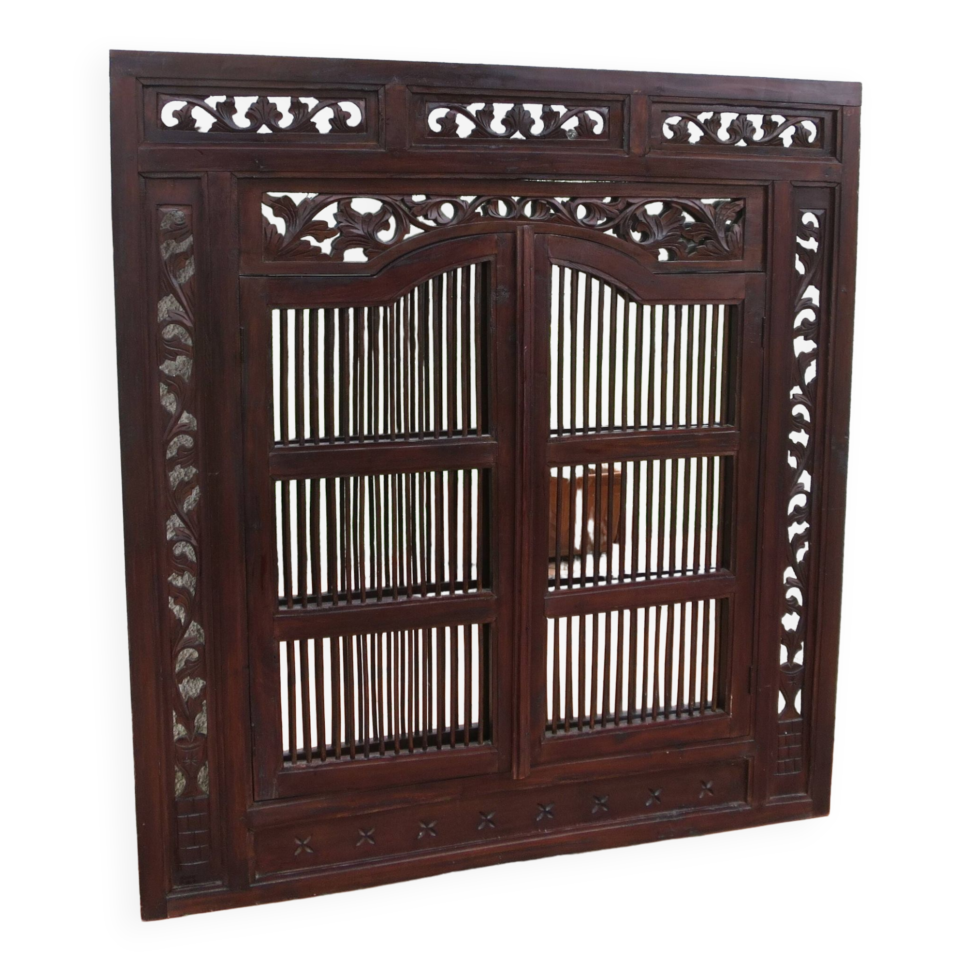 Large Indonesian shutter window mirror 120 x 130