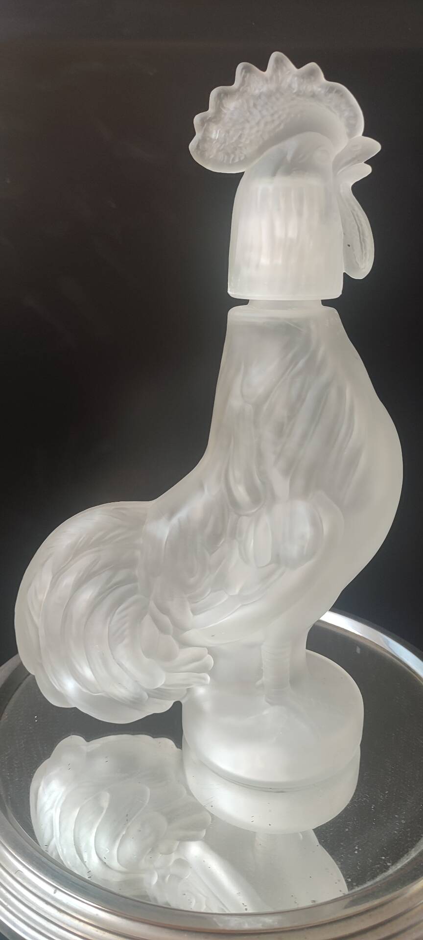 Zoomorphic carafe (28 cm) in Italian frosted glass - 1970s