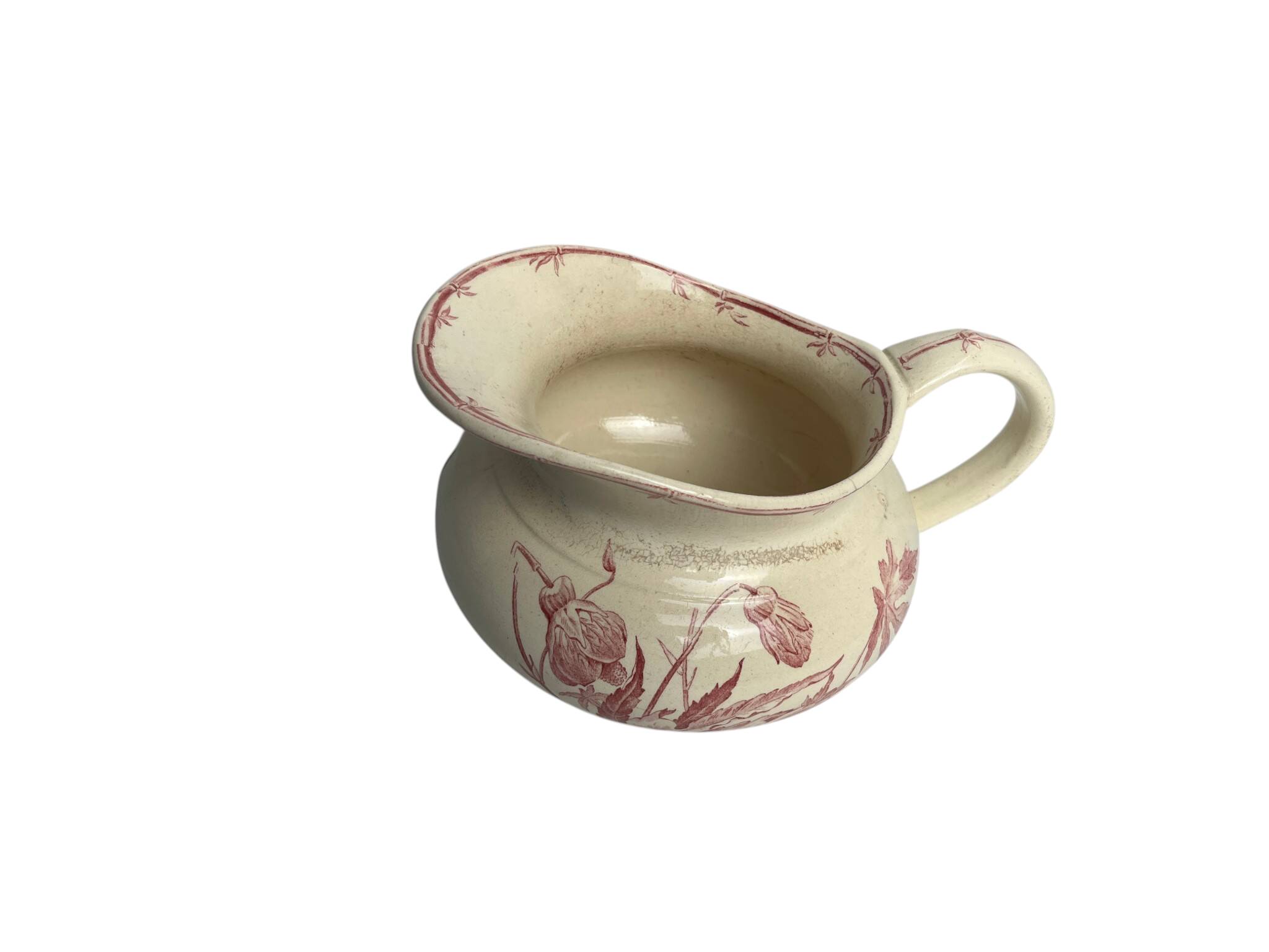 Gien, toilet jug with birds, early 20th century.