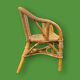 Small children's armchair in rattan and bamboo – hand-woven – vintage