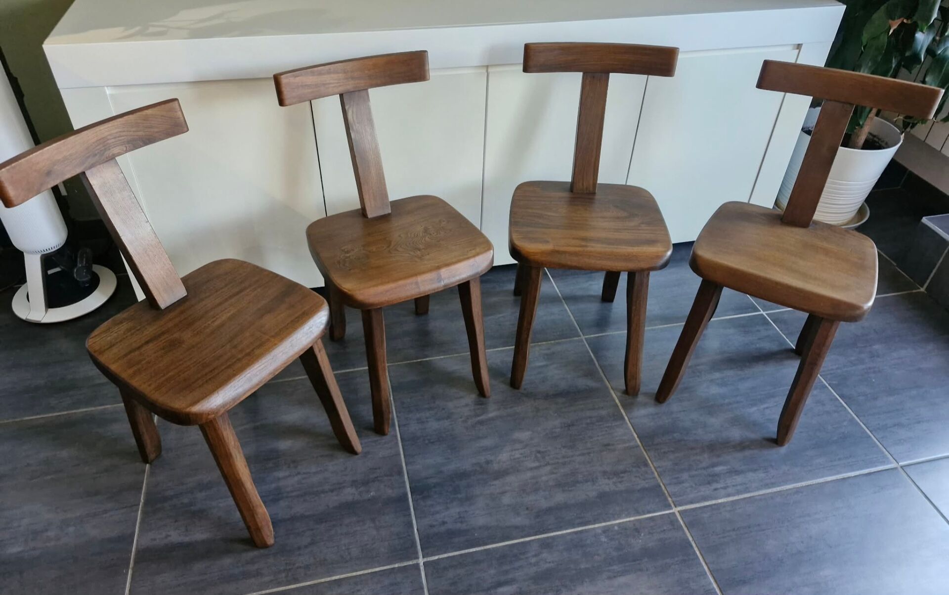 Set of 4 T chairs by Olavi Hanninen, 1960s