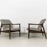 Pair of vintage armchairs GFM-64 by Edmund Homa, GFM, Poland, 1960s