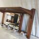 Solid wood and chrome metal coat rack - mid 20th century.