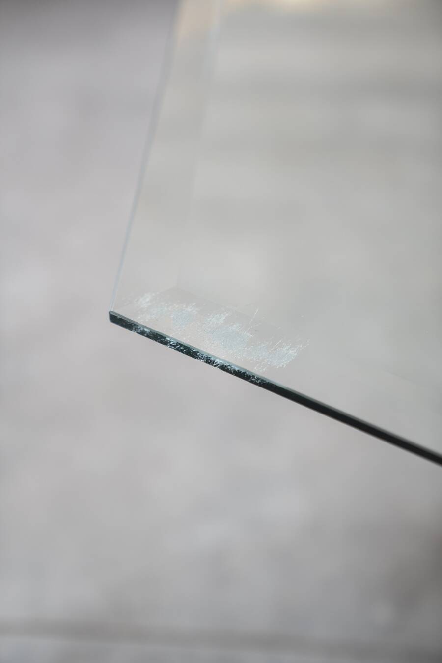 Hexagonal glass table by Sandro Petti, for Angolometallarte, 1970