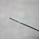 Hexagonal glass table by Sandro Petti, for Angolometallarte, 1970