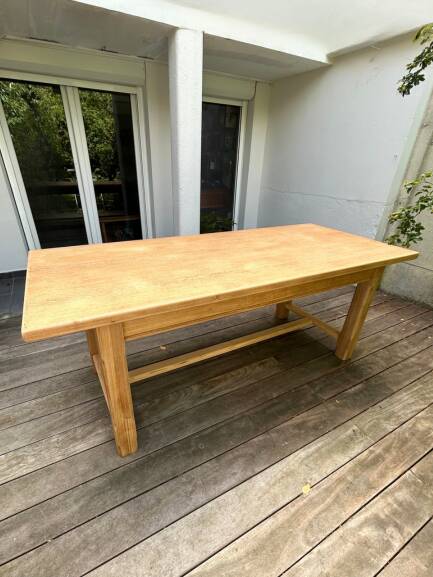 Table en chêne massif restaurée
