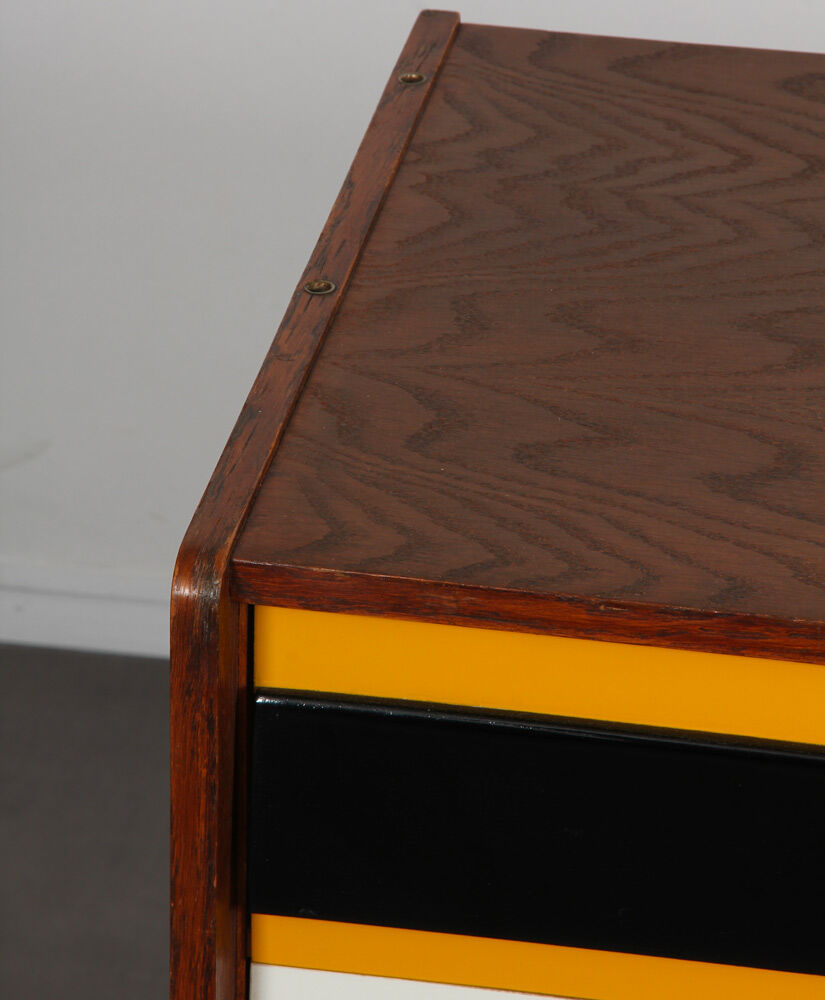 Yellow and black chest of drawers, model U-453, by Jiri Jiroutek, 1960