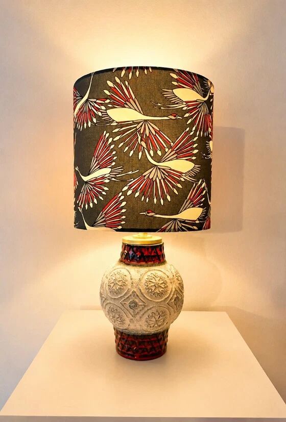 Upcycling: Table lamp made from Bay ceramic vase - Design by Bodo Mans - Form 62 - 17