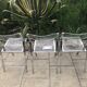 Plexiglass and chrome metal design folding chairs