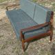 Vintage Scandinavian 3-seater wooden sofa – 1960s/70s