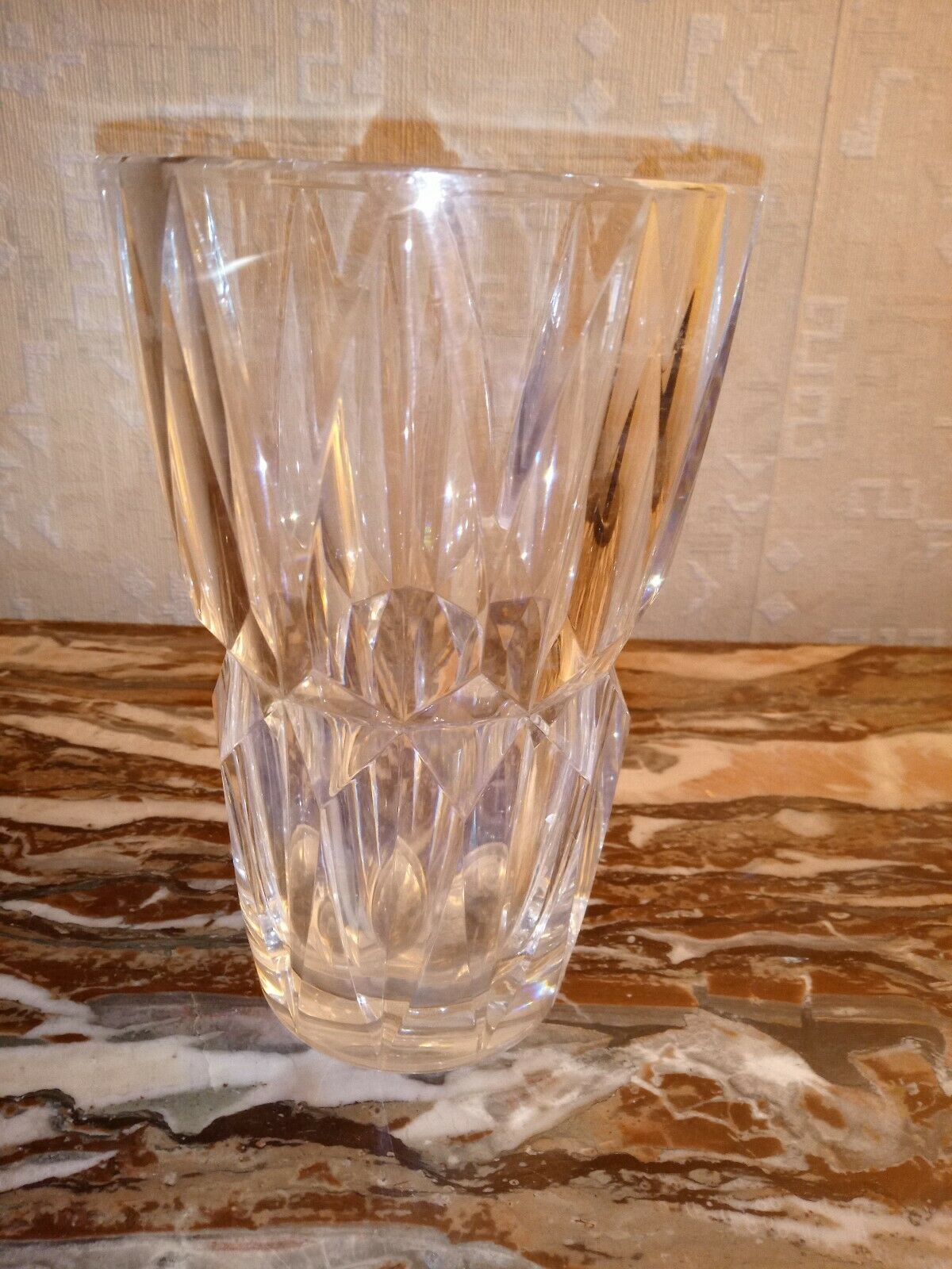 St Louis-cut crystal vase