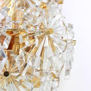 Magnificent pair of crystal wall lights by Kinkeldey, Germany, 1970s.