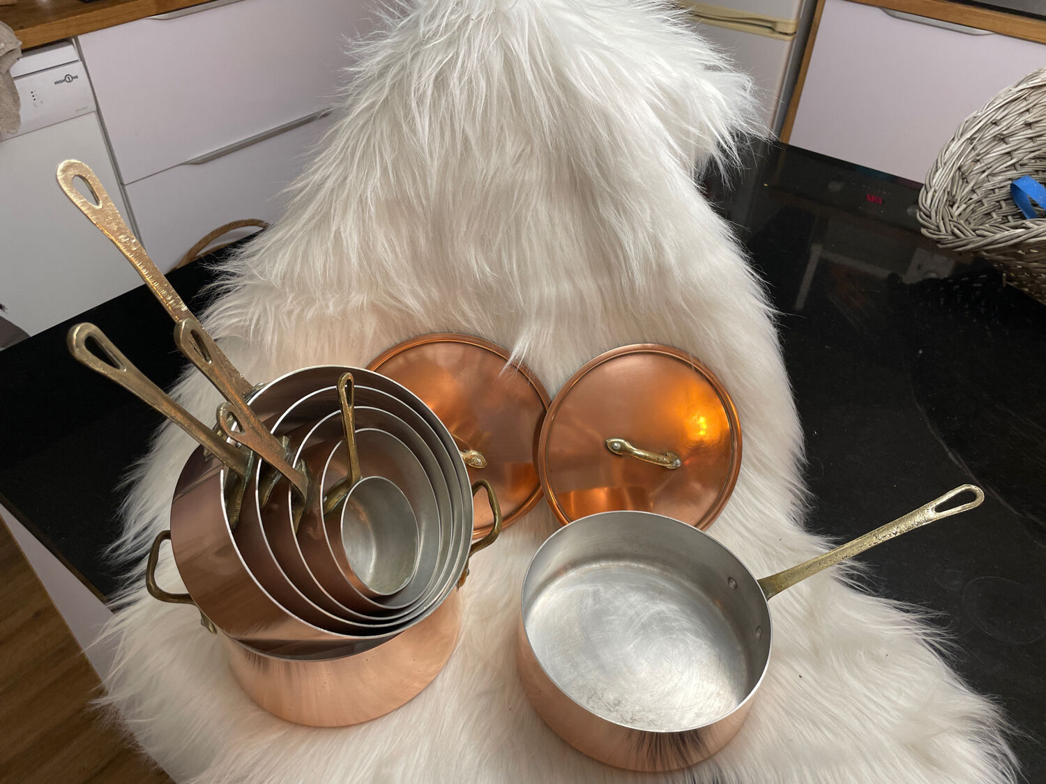 Old copper pan battery