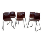 Suite de 6 chaises S22 — Thur-Op Seat, années 1970