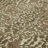 Tapis oriental unique en laine beige des années 1980, 287 cm x 382 cm, fait à la main