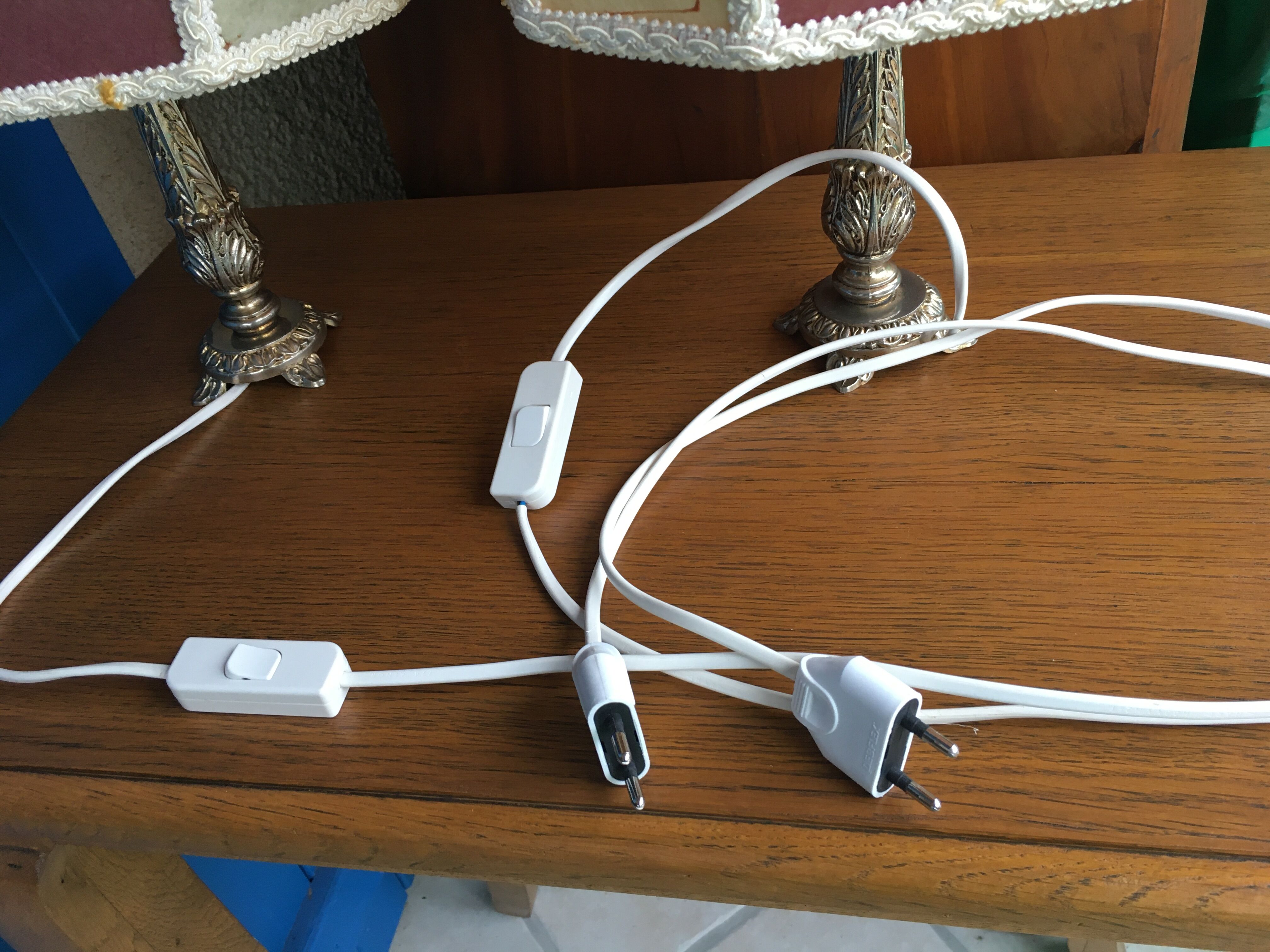 Pair of bedside lamps