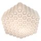 Set of three mid-century milk glass flush mounts or wall lights, Czechoslovakia