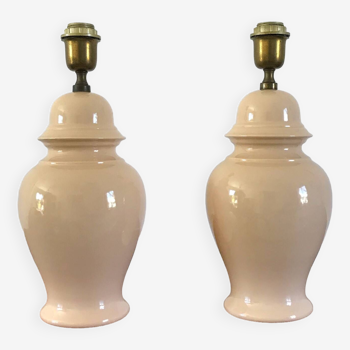 Lampes vintage en céramique années 70