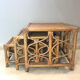 Tables in rattan and bamboo 80s