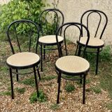 4 metal bistro chairs