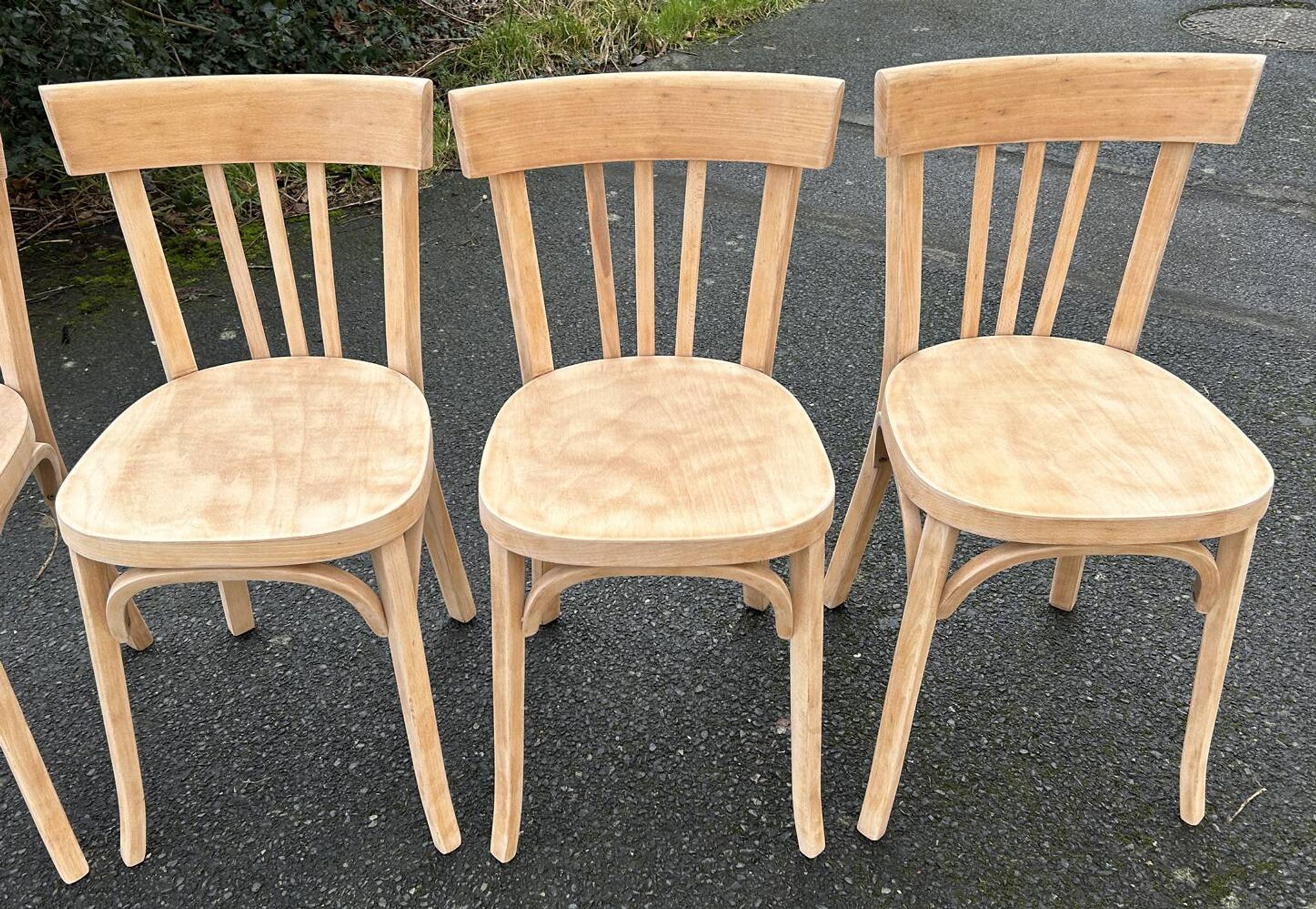 Set of 6 Baumann chairs No. 43, raw wood, ready to paint or sand