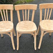 Set of 6 Baumann chairs No. 43, raw wood, ready to paint or sand
