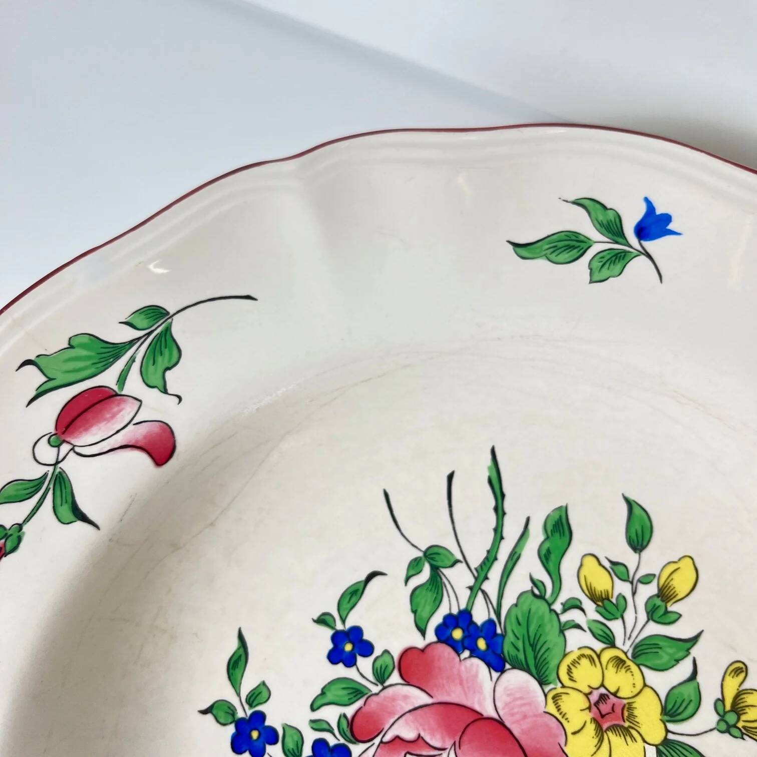 Set of 3 KG Lunéville "Réverbère" soup plates