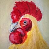 Framed HST painting - The Rooster