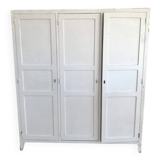 Old wooden workshop locker