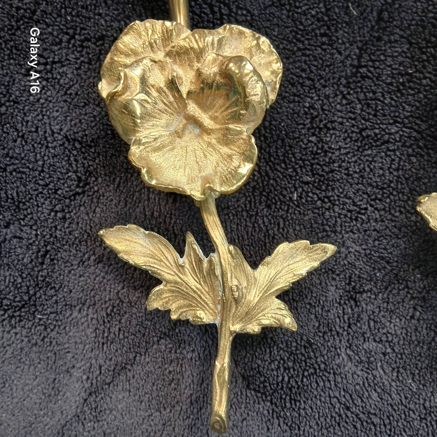 Splendides appliques bronze signe PSM decor fleurs