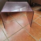 Smoked plexiglass sofa end from the 70s