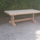 Table monastère chêne massif bois brut