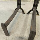 Pair of bronze "Shamans" andirons by Anton Prinner