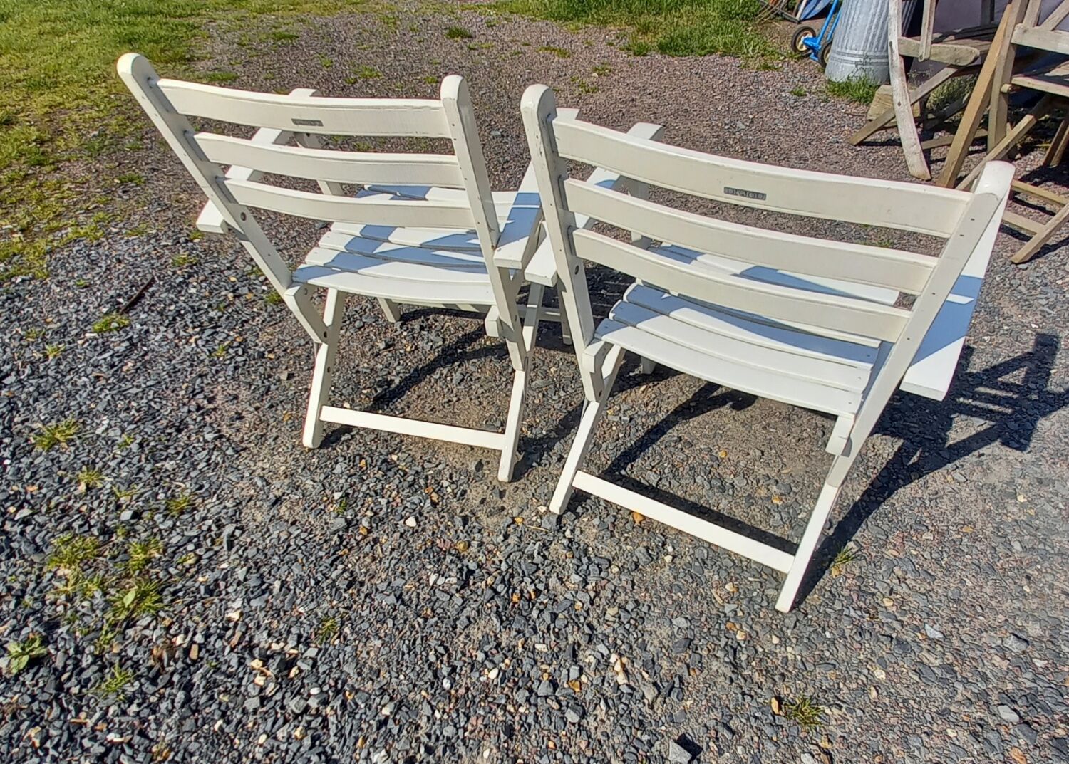 Paire de fauteuils vintage Dejou jardin