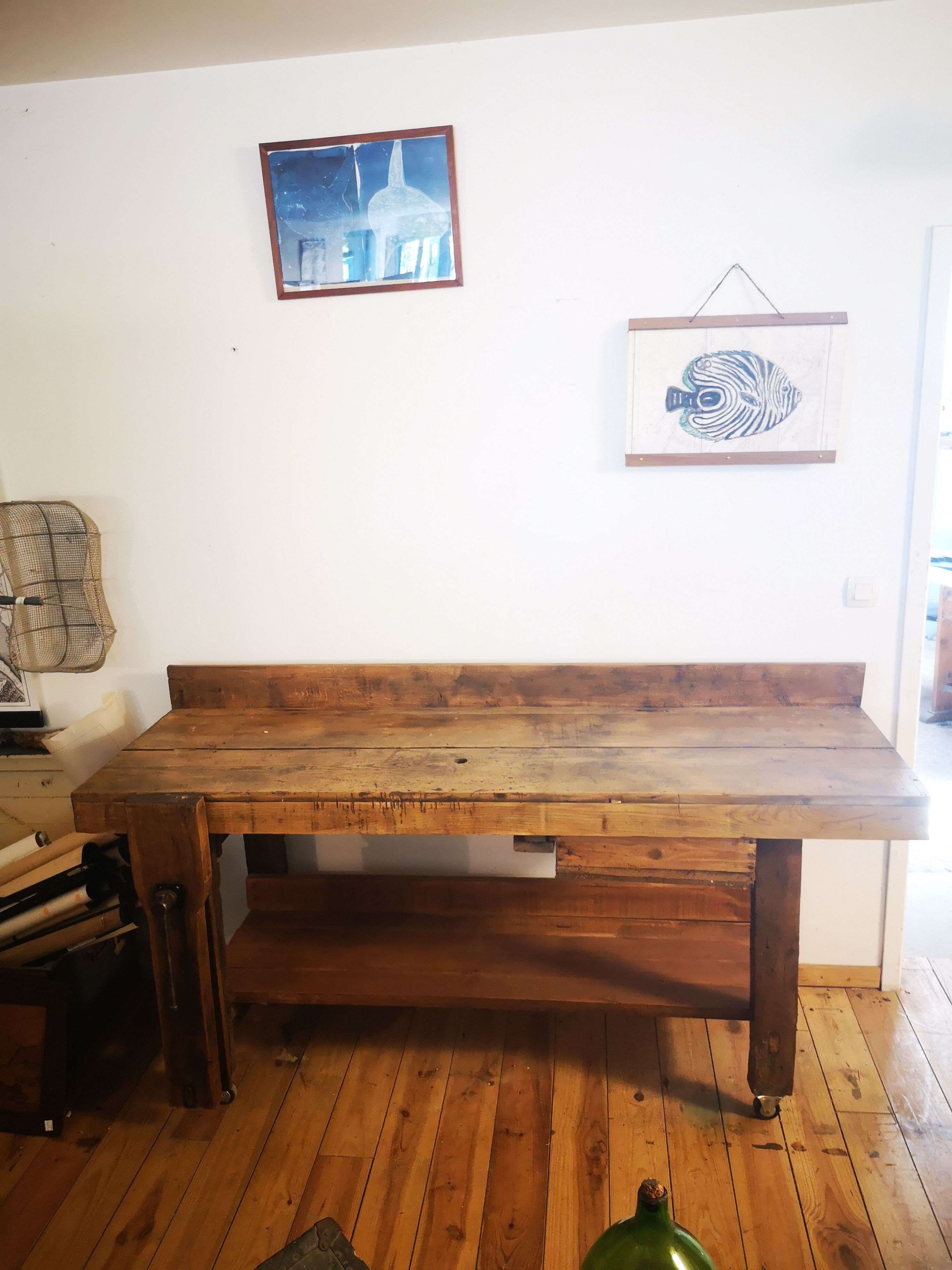 Restored carpenter workbench