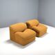 Exceptional Set of Two Bouclé 'Onda' Lounge Chairs by MetalArte, 1970s